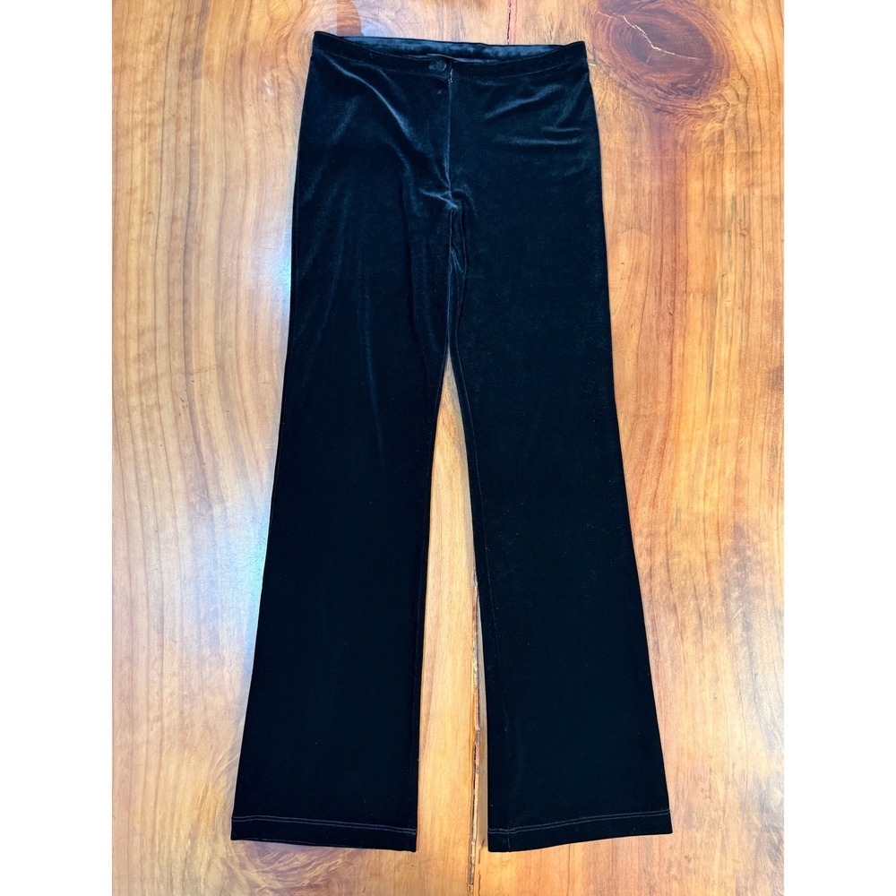 Vintage Y2K BCBG Maxazria Women's Pants M Bootcut Velour Stretch D4-17